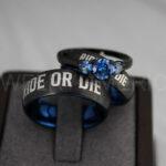 Ride or Die Rings, Ride or Die, Ride or Die Wedding Rings, Ride or Die Wedding Bands, Black Wedding Rings, Black Wedding Bands, Biker Rings