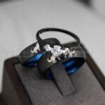 Howling Wolves Ring, Wolf Ring, Couple Wedding Rings, Couple Rings, Wolves Ring, Wolf Howl Ring, Black Wedding Bands, Matching Wedding Rings