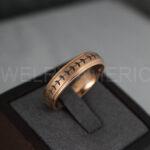 Baseball Ring, Baseball Wedding Ring, Baseball Wedding Band, Rose Gold Ring, Rose Gold Wedding Band, Rose Gold Wedding Band Baseball Jewelry - Image 5