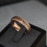 Baseball Ring, Baseball Wedding Ring, Baseball Wedding Band, Rose Gold Ring, Rose Gold Wedding Band, Rose Gold Wedding Band Baseball Jewelry - Image 2