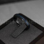 Silver Wedding Ring, Black Wedding Band, Black Wedding Ring, Silver Wedding Band, 4mm Silver Wedding Band, Black Tungsten Ring with Groove - Image 4