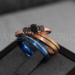 Rose Gold Wedding Ring, Rose Gold Wedding Band, Rose Gold Wedding Ring, 4mm Rose Gold Wedding Band, Rose Gold Tungsten Ring with Groove