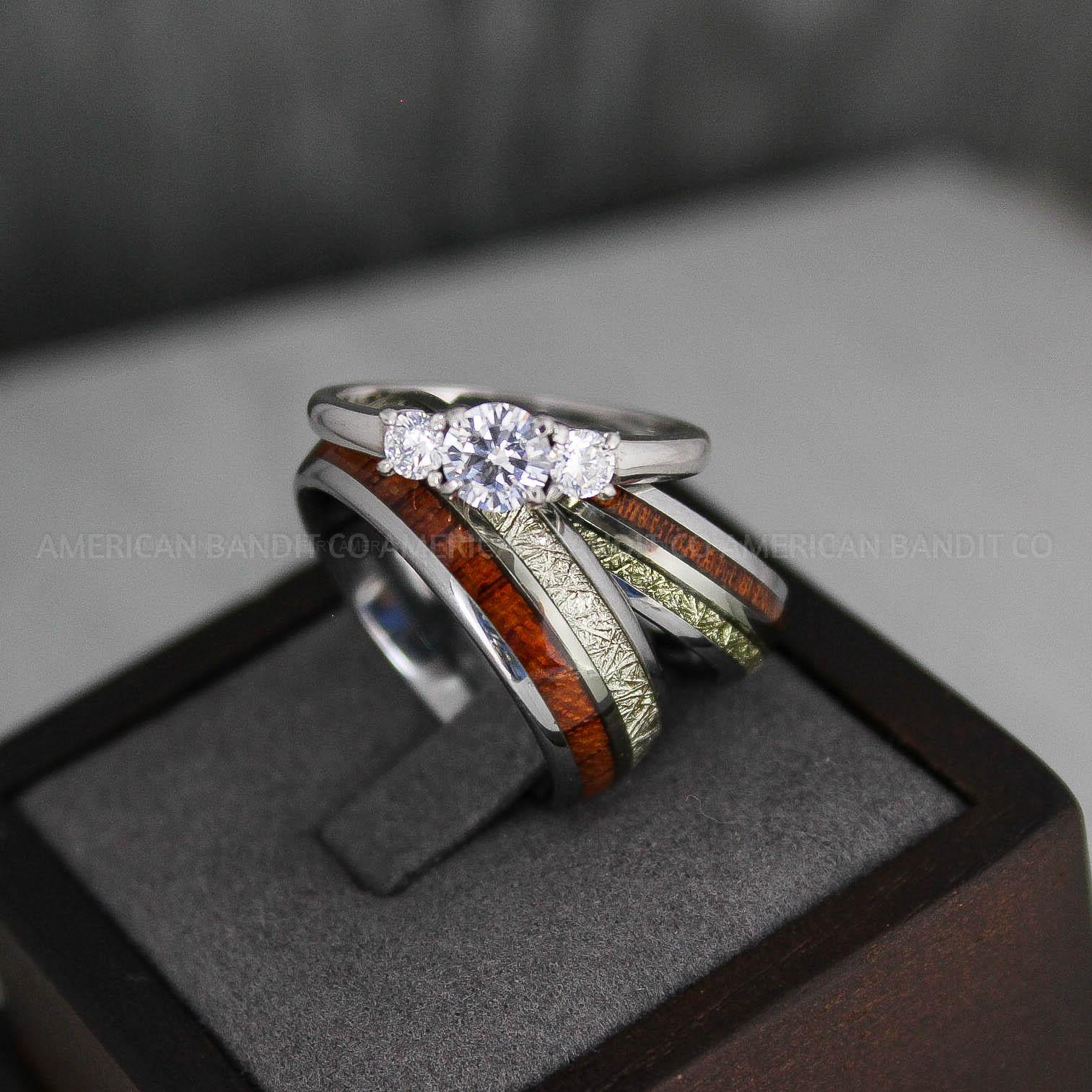 IMG_3296 Meteorite Rings, Meteorite Wedding Rings, Meteorite Wedding Bands, Meteorite Jewelry, Silver Wedding Rings, Silver Wedding Bands, Meteor Rings - Image 1