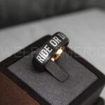 Ride or Die Rings, Ride or Die, Ride or Die Wedding Rings, Ride or Die Wedding Bands, Black Wedding Rings, Black Wedding Bands, Biker Rings - Image 4
