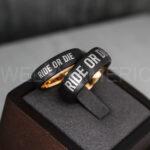 Ride or Die Rings, Ride or Die, Ride or Die Wedding Rings, Ride or Die Wedding Bands, Black Wedding Rings, Black Wedding Bands, Biker Rings - Image 3