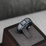 Ride or Die Rings, Ride or Die, Ride or Die Wedding Rings, Ride or Die Wedding Bands, Black Wedding Rings, Black Wedding Bands, Biker Rings - Image 3