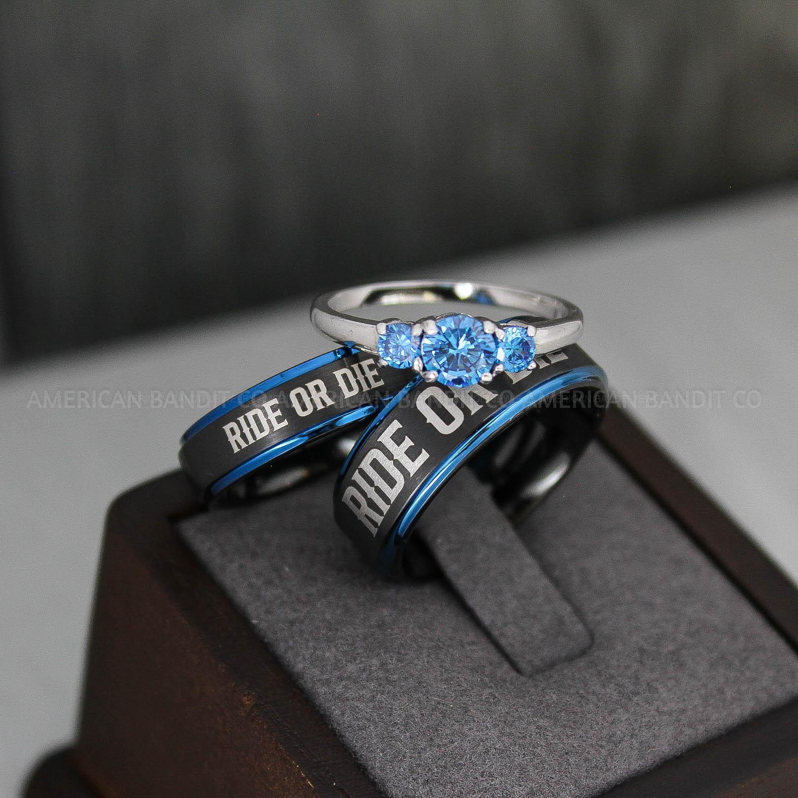 IMG_3380 Ride or Die Rings, Ride or Die, Ride or Die Wedding Rings, Ride or Die Wedding Bands, Black Wedding Rings, Black Wedding Bands, Biker Rings - Image 1