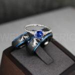 Howling Wolves Ring, Wolf Ring, Couple Wedding Rings, Couple Rings, Wolves Ring, Wolf Howl Ring, Black Wedding Bands, Matching Wedding Rings