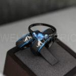 Howling Wolves Ring, Wolf Ring, Couple Wedding Rings, Couple Rings, Wolves Ring, Wolf Howl Ring, Black Wedding Bands, Matching Wedding Rings