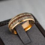 Deer Antler Ring, Antler Wedding Band, Deer Hunting Ring, Deer Hunting Ring Deer Antler Wedding Ring Rose Gold Wedding Band His Wedding Ring - Image 8