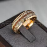 Deer Antler Ring, Antler Wedding Band, Deer Hunting Ring, Deer Hunting Ring Deer Antler Wedding Ring Rose Gold Wedding Band His Wedding Ring - Image 5