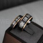 Ride or Die Rings, Ride or Die, Ride or Die Wedding Rings, Ride or Die Wedding Bands, Black Wedding Rings, Black Wedding Bands, Biker Rings - Image 3