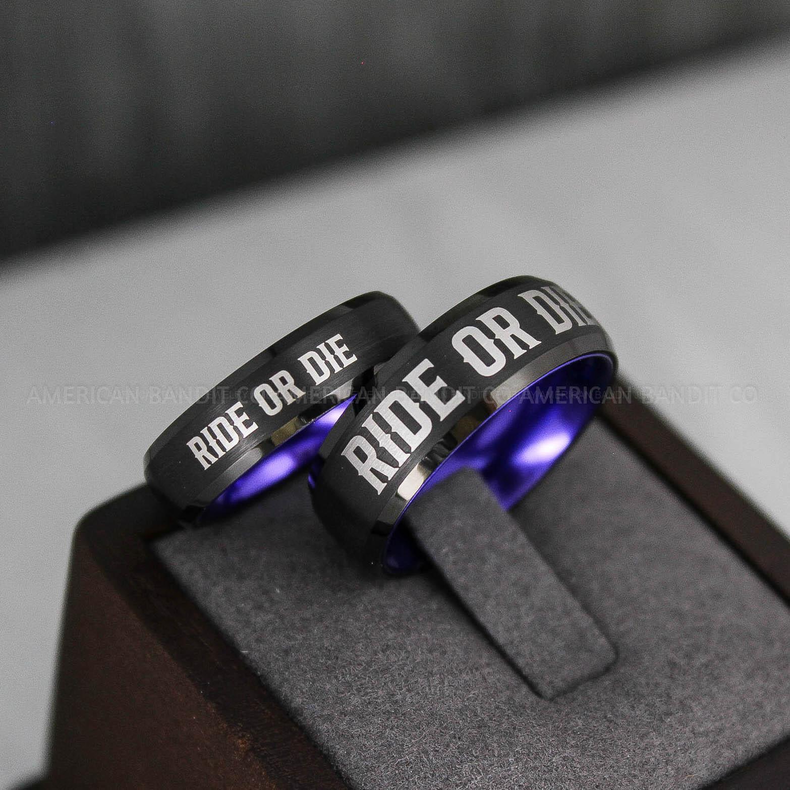 IMG_3438 Ride or Die Rings, Ride or Die, Ride or Die Wedding Rings, Ride or Die Wedding Bands - Image 1
