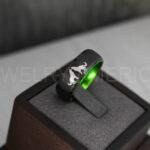 Howling Wolves Rings, Wolf Rings, Black Ring, Black Tungsten Ring, Wolves Rings, Wolf Howl Rings, Black Wedding Bands, Matching Wedding Rings - Image 3