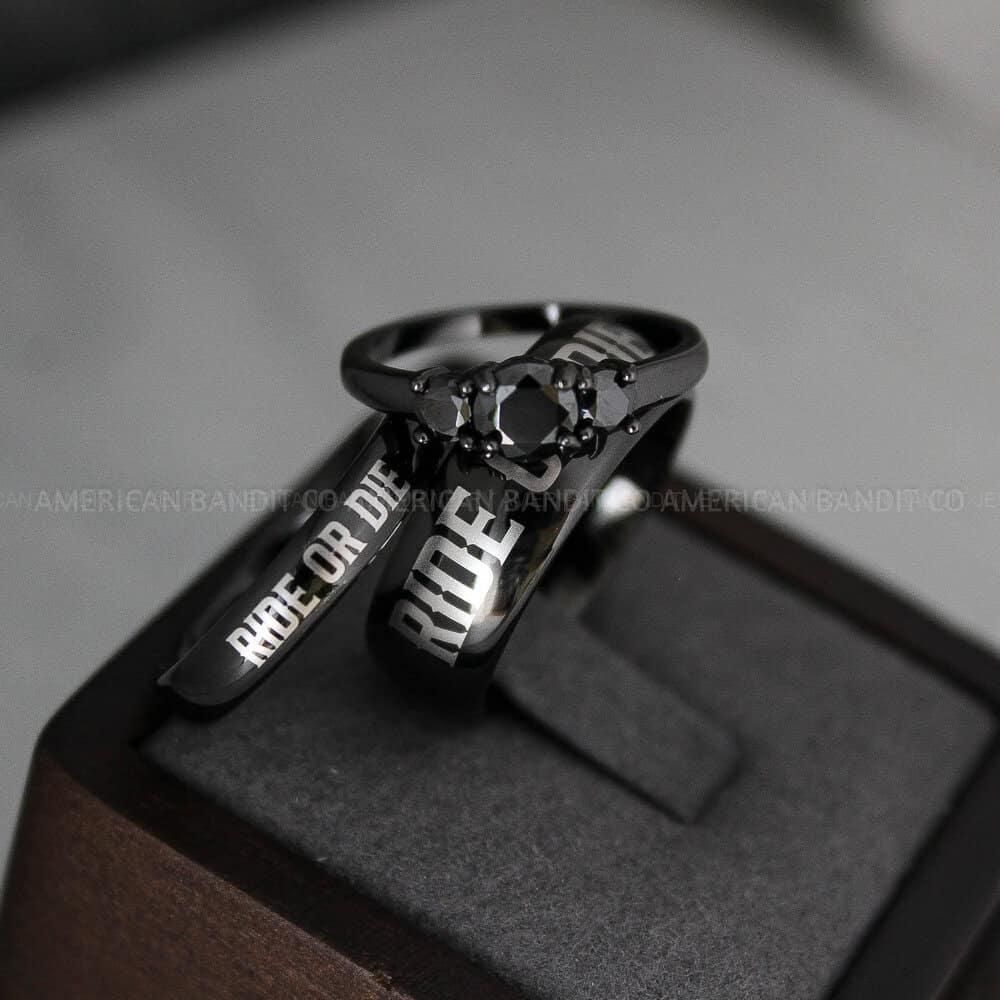 IMG_3458 Ride or Die Rings, Ride or Die, Ride or Die Wedding Rings, Ride or Die Wedding Bands - Image 1