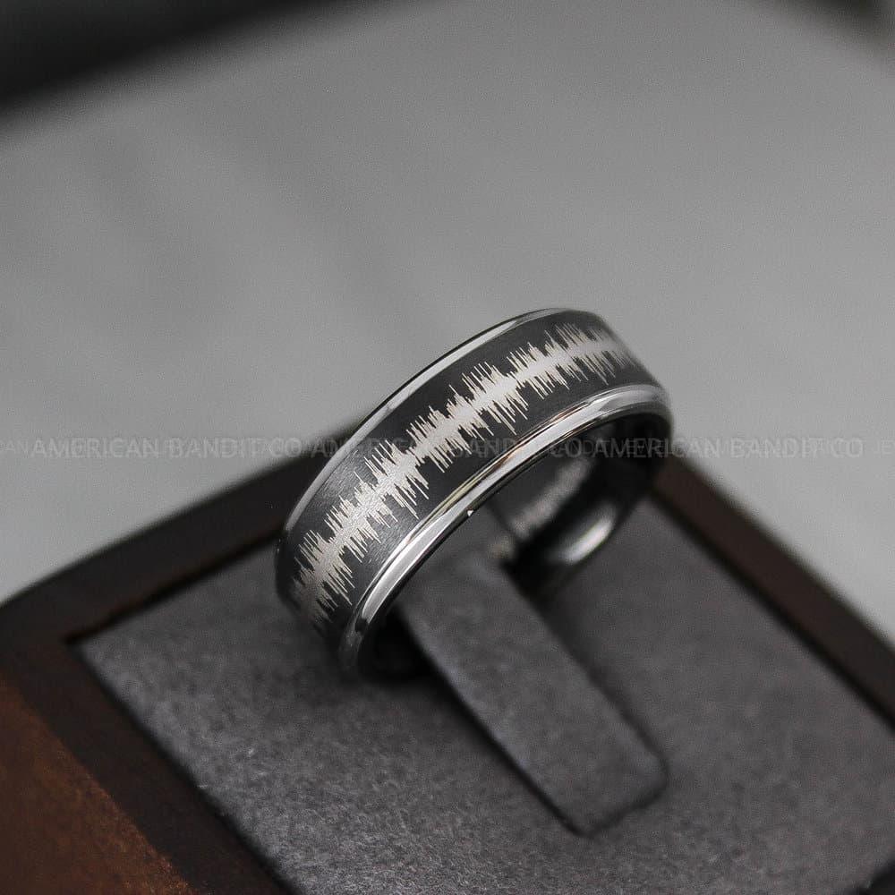 IMG_3515 Soundwave Ring, Soundwave Jewelry, Soundwave Wedding Band, Soundwave - Image 1