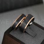 Black Tungsten Wedding Rings, Couple Rings, Matching Rings - Image 4