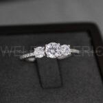 Black Tungsten Hammered Wedding Rings, Couple Rings - Image 4