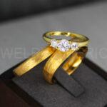 Hammered Ring, 14K Yellow Gold Tungsten Wedding Ring, Yellow Gold Tungsten Wedding Band, Hammered Wedding Ring, Gold Wedding Band, Gold Ring