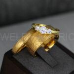 Hammered Ring, 14K Yellow Gold Tungsten Wedding Ring, Yellow Gold Tungsten Wedding Band, Hammered Wedding Ring, Gold Wedding Band, Gold Ring