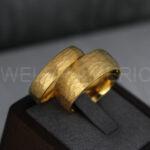 Hammered Ring, 14K Yellow Gold Tungsten Wedding Ring, Yellow Gold Tungsten Wedding Band, Hammered Wedding Ring, Gold Wedding Band, Gold Ring