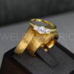 Hammered Ring, 14K Yellow Gold Tungsten Wedding Ring, Yellow Gold Tungsten Wedding Band, Hammered Wedding Ring, Gold Wedding Band, Gold Ring