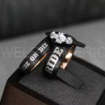 Ride or Die Rings, Ride or Die, Ride or Die Wedding Rings, Ride or Die Wedding Bands, Black Wedding Rings, Black Wedding Bands, Biker Rings