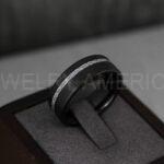 Meteorite Ring, Meteorite Wedding Ring, Meteorite Wedding Band, Meteorite Jewelry, Black Wedding Ring, Black Wedding Band, Meteor Ring - Image 2