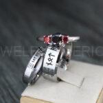 Til Valhalla Rings, Viking Rings, Runes Rings, Vegvísir Ring, Couple Nordic Rings, Norsemen Rings, Nordic Runes Rings, Silver Tungsten Bands