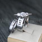 Til Valhalla Rings, Viking Rings, Runes Rings, Vegvísir Ring, Couple Nordic Rings, Norsemen Rings, Nordic Runes Rings, Silver Tungsten Bands