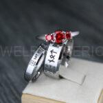 Til Valhalla Rings, Viking Rings, Runes Rings, Vegvísir Ring, Couple Nordic Rings, Norsemen Rings, Nordic Runes Rings, Silver Tungsten Bands