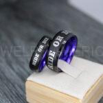 Ride or Die Rings, Ride or Die, Ride or Die Wedding Rings, Ride or Die Wedding Bands, Black Wedding Rings, Black Wedding Bands, Biker Rings - Image 2