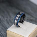 Ride or Die Rings, Ride or Die, Ride or Die Wedding Rings, Ride or Die Wedding Bands, Black Wedding Rings, Black Wedding Bands, Biker Rings - Image 4