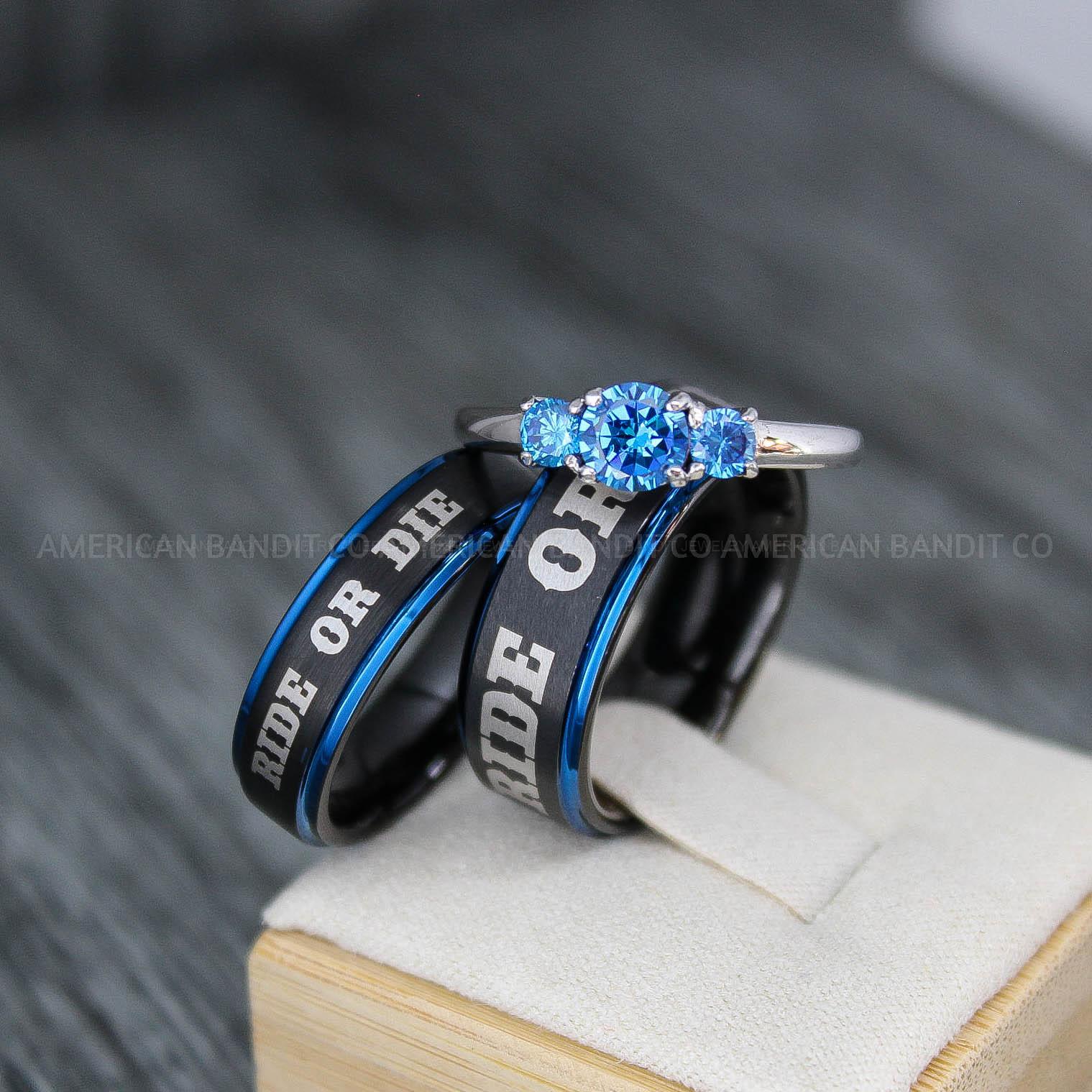IMG_3736 Ride or Die Rings, Ride or Die, Ride or Die Wedding Rings, Ride or Die Wedding Bands, Black Wedding Rings, Black Wedding Bands, Biker Rings - Image 1
