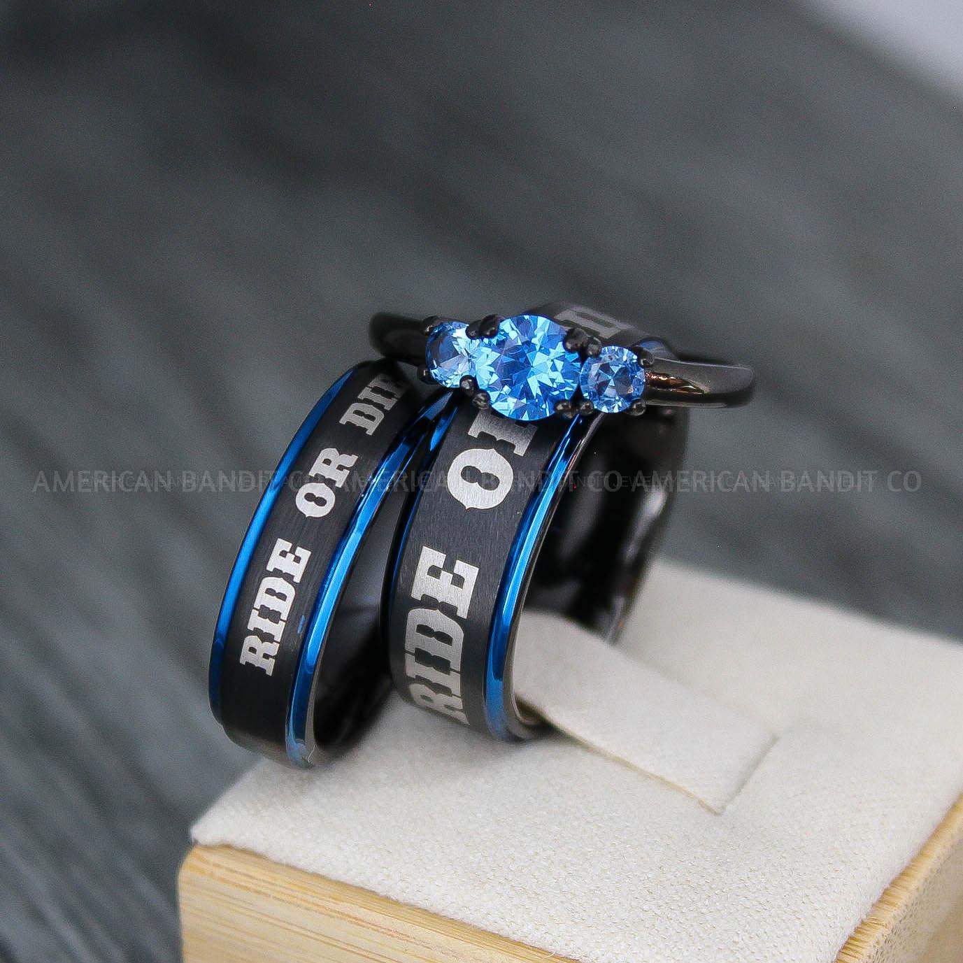 IMG_3740 Ride or Die Rings, Ride or Die, Ride or Die Wedding Rings, Ride or Die Wedding Bands, Black Wedding Rings, Black Wedding Bands, Biker Rings - Image 1