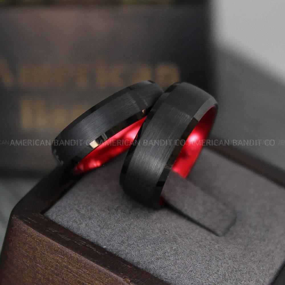 IMG_3761 Couple Rings, Couple Jewelry, Matching Wedding Rings, Matching Wedding Bands, Couple Wedding Rings, Couple Wedding Bands, Black Wedding Ring - Image 1