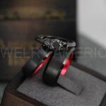 Couple Rings, Couple Jewelry, Matching Wedding Rings, Matching Wedding Bands, Couple Wedding Rings, Couple Wedding Bands, Black Wedding Ring