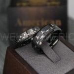 Flying Geese Rings, Geese Wedding Rings, Goose Hunting Ring, Hunting Jewelry, Black Wedding Band, Duck Hunting Goose Hunting Black Duck Band - Image 4