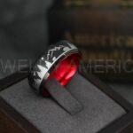 Forest Ring, Mountain Range Ring, Mountains Scene Ring, Wolf Ring, Bears Ring, Hunting Wedding Band