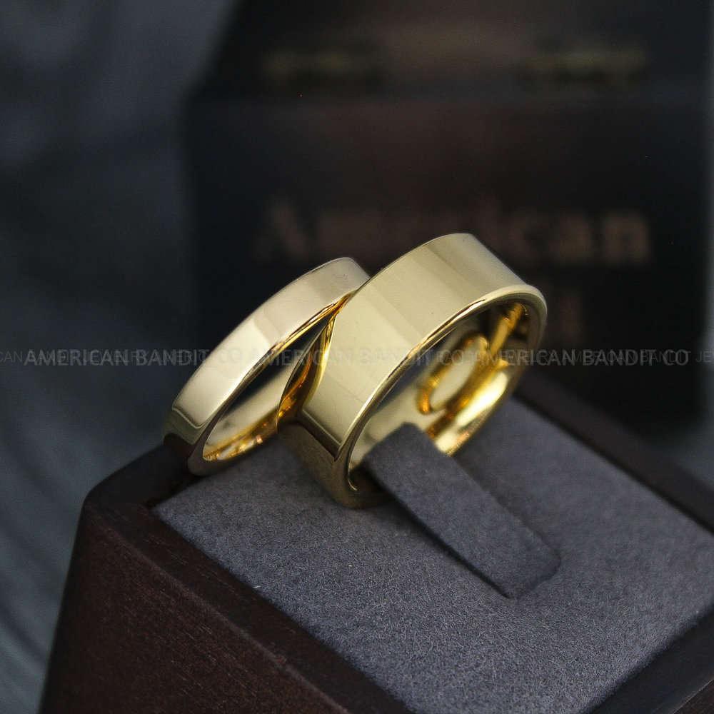 IMG_3799 Gold Wedding Bands, Gold Wedding Rings, Couple Rings, Couple Wedding Bands, Couple Wedding Rings, Matching Rings, His and Her Wedding Rings - Image 1