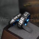 Ride or Die Ring, Ride or Die, Ride or Die Wedding Ring, Ride or Die Wedding Band, Black Wedding Ring, Black Wedding Band, Biker Ring - Image 4