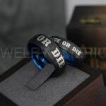 Ride or Die Ring, Ride or Die, Ride or Die Wedding Ring, Ride or Die Wedding Band, Black Wedding Ring, Black Wedding Band, Biker Ring - Image 2