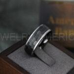 Hammered Ring, Black Wedding Ring, Black Wedding Band, Hammered Wedding Ring, Hammered Wedding Band, Groom Ring, Black Bride Wedding Band - Image 4