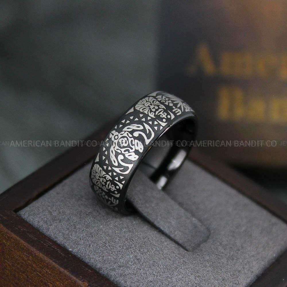 IMG_3838 Polynesian Ring, Totem Ring, Polynesian Jewelry, Polynesian Wedding Band, Tribal Ring, Polynesian Wedding Band, Hawaii Wedding Ring - Image 1