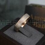 Damascus Steel Ring, Damascus Steel Wedding Ring, Damascus Steel Wedding Band, Rose Gold Wedding Ring, Rose Gold Damascus Steel Wedding Ring - Image 2