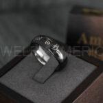 Simply Meant To Be Ring, Black Wedding Band, Black Wedding Ring - Image 2