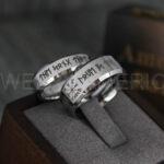 Til Valhalla Ring, Viking Ring, Runes Ring, Vegvísir Ring, Nordic Ring, Norsemen Ring, Nordic Runes Ring, Silver Tungsten Band - Image 3