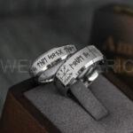 Til Valhalla Ring, Viking Ring, Runes Ring, Vegvísir Ring, Nordic Ring, Norsemen Ring, Nordic Runes Ring, Silver Tungsten Band - Image 4