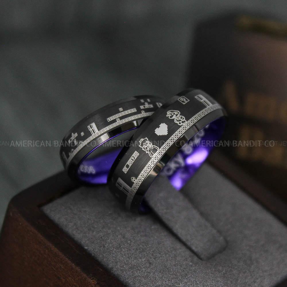 IMG_4679 Mario Rings, Couple Rings, Mario Brothers Wedding Rings, Gamer Rings, Gamer Jewelry, Mario Wedding Bands, Gamer Wedding Rings - Image 1
