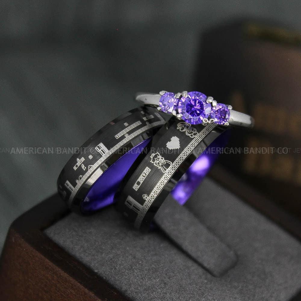 IMG_4681 Mario Rings, Couple Rings, Mario Brothers Wedding Rings, Gamer Rings, Gamer Jewelry, Mario Wedding Bands, Gamer Wedding Rings - Image 1